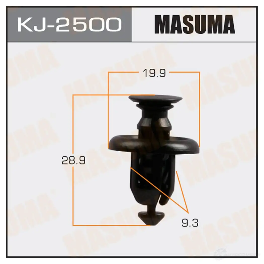 Клипса пластиковая MASUMA WE7 GE 1422886008 KJ-2500
