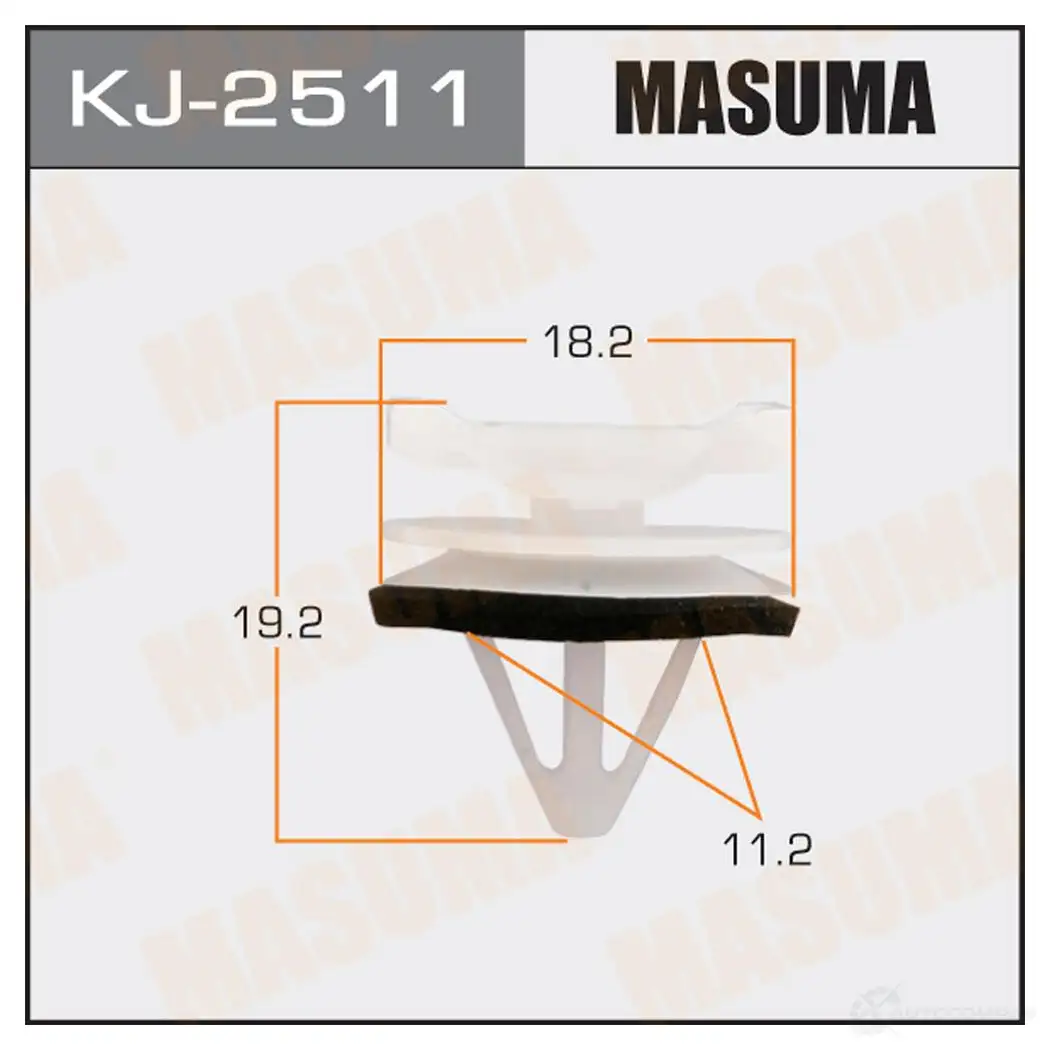 Клипса пластиковая MASUMA KJ-2511 1422886038 3TB7 CN