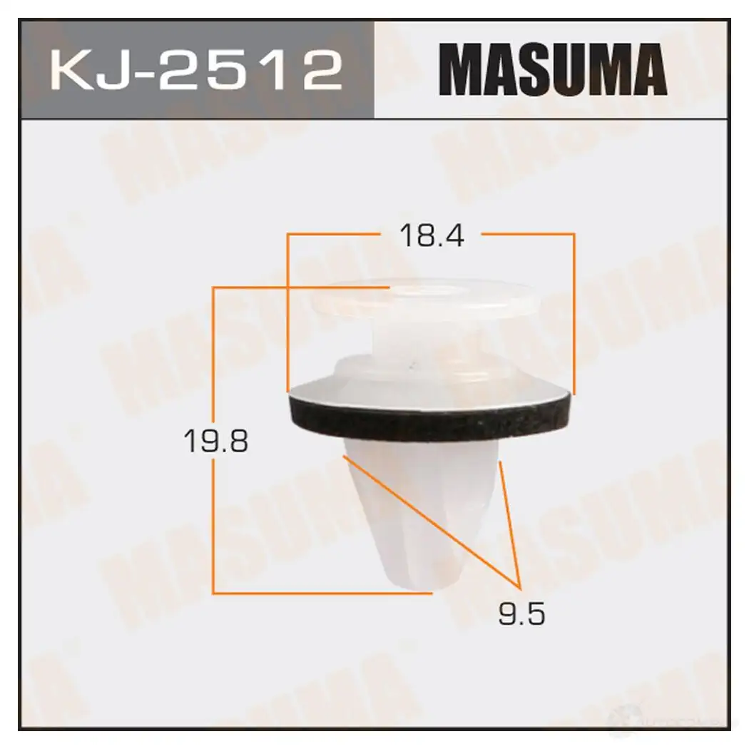 Клипса пластиковая MASUMA NN2IB C KJ-2512 1422886037