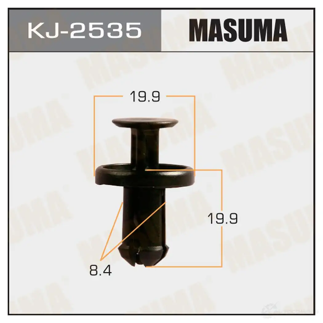 Клипса пластиковая MASUMA KJ-2535 BO QTN8 1422886958