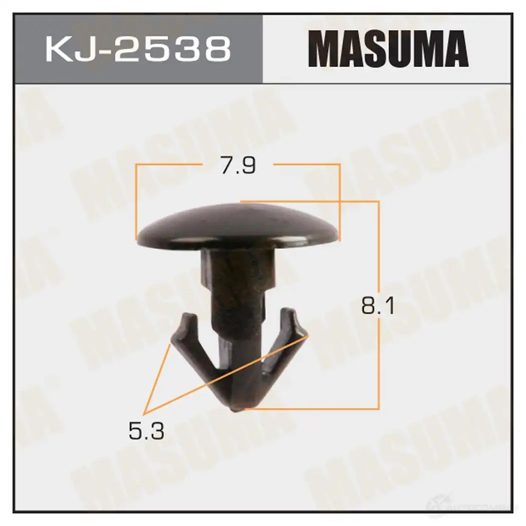 Клипса пластиковая MASUMA 1422886917 KJ-2538 6 1A20R