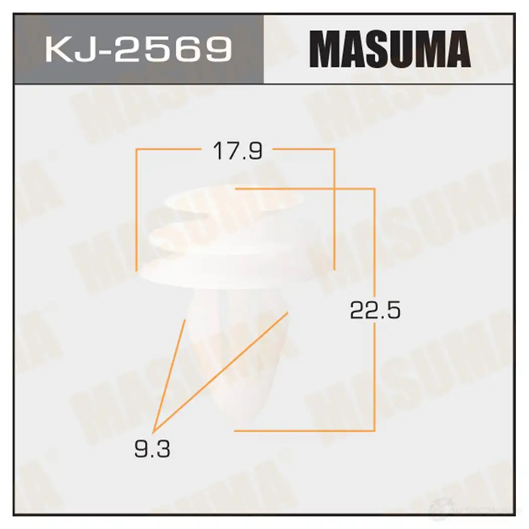 Клипса пластиковая MASUMA 2X1M WDT 1422886926 KJ-2569