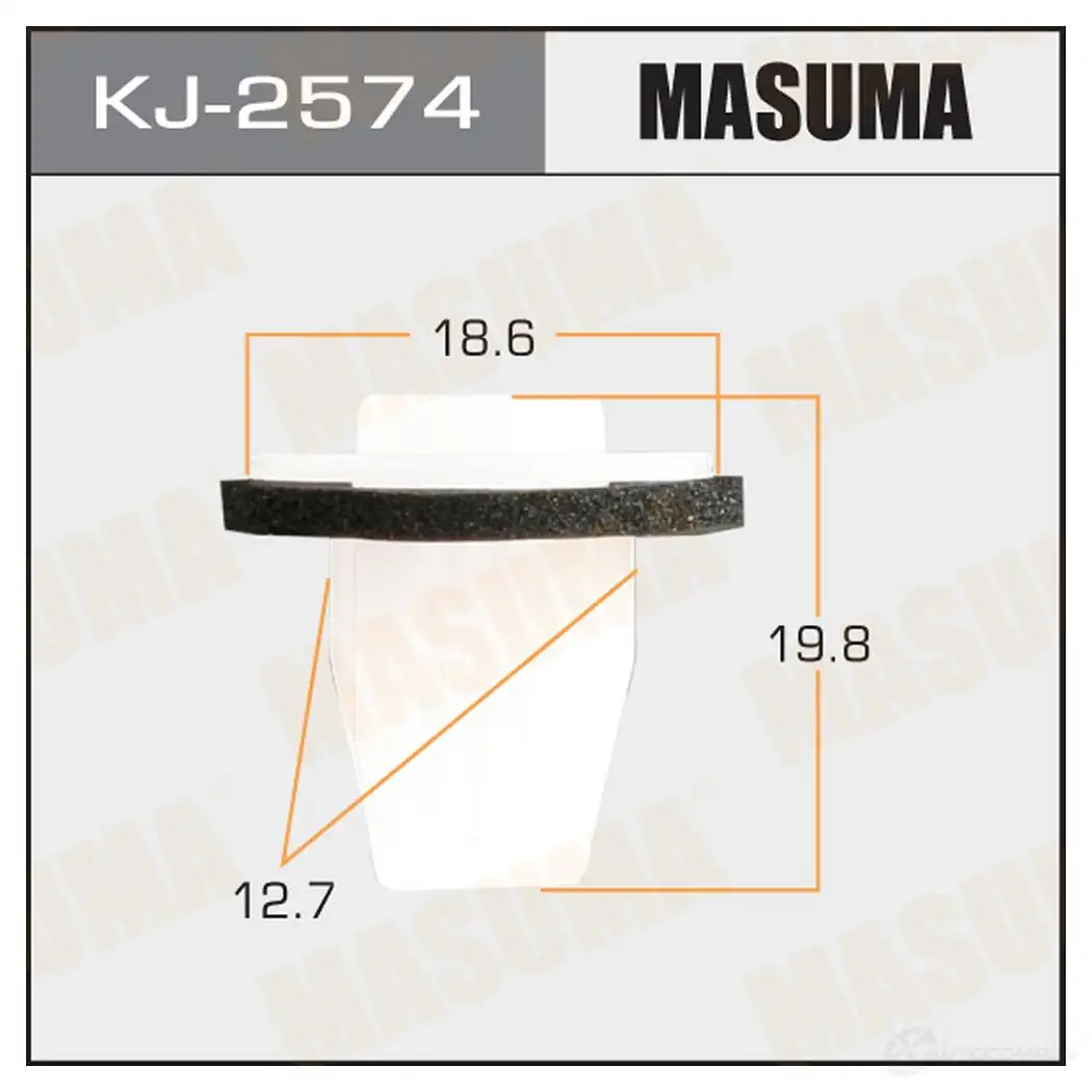 Клипса пластиковая MASUMA 1422886921 J 2H7O KJ-2574