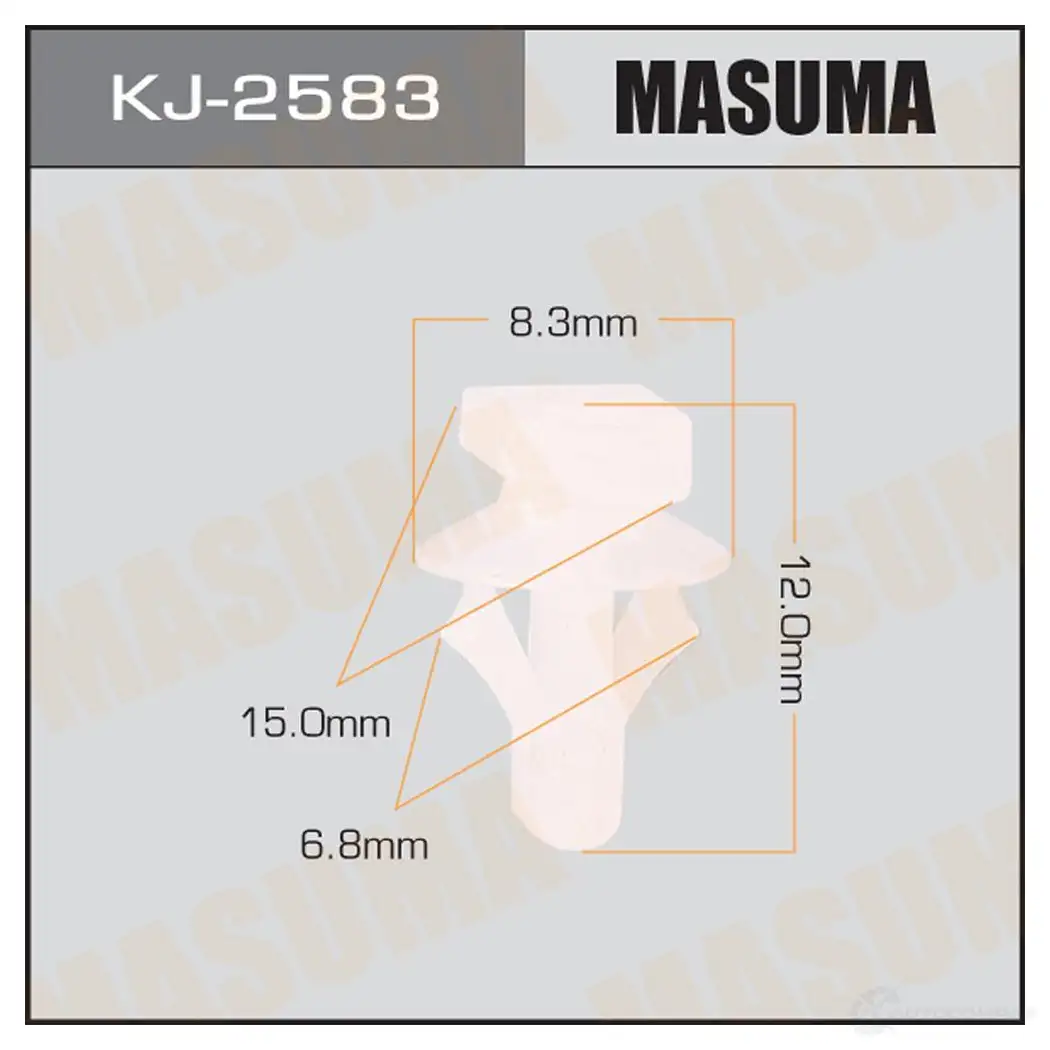 Клипса пластиковая MASUMA 1422888187 TYNOF 1 KJ-2583 изображение 0