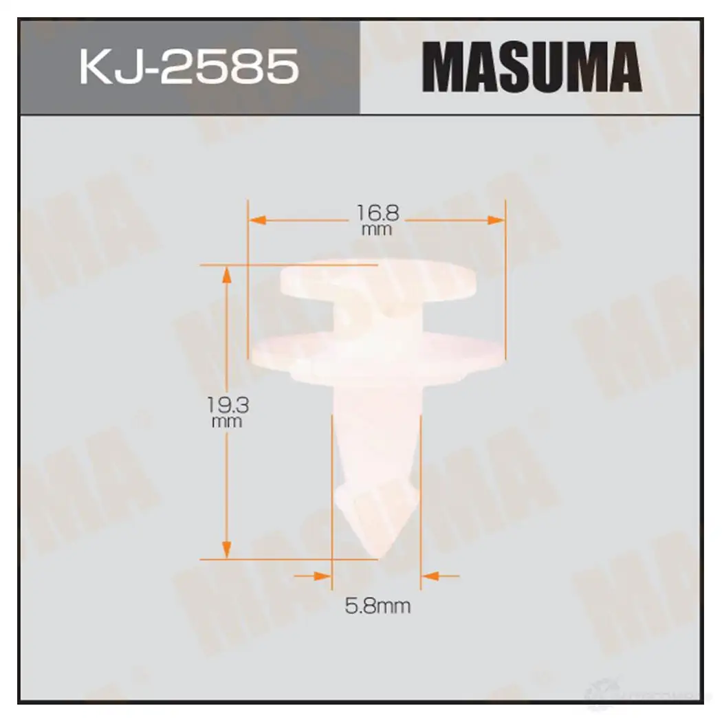 Клипса пластиковая MASUMA 1439697420 KJ-2585 B0QZ 5