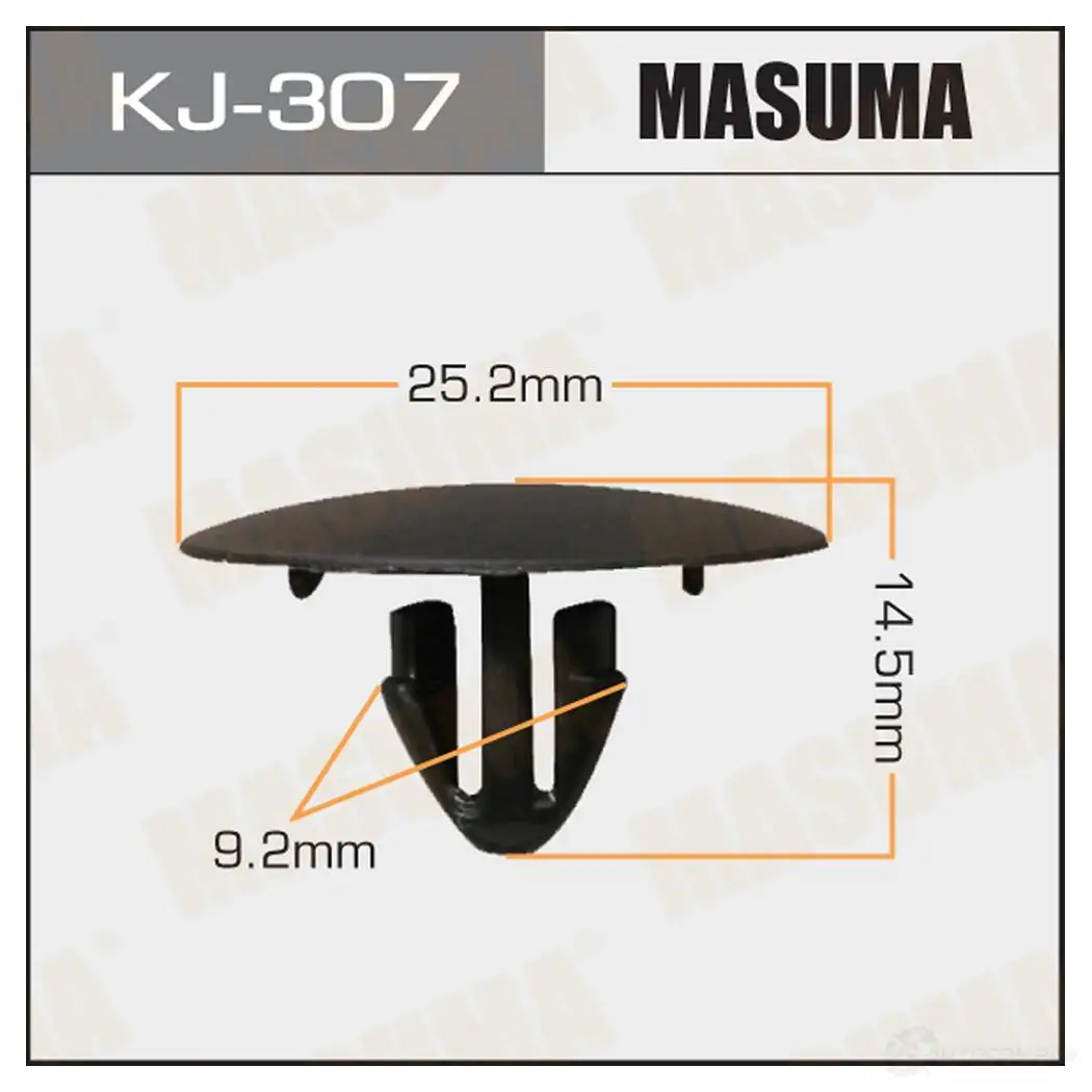 Клипса пластиковая MASUMA 1422886020 KJ-307 1O8V Q0
