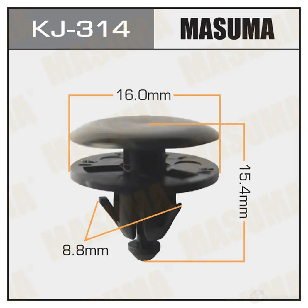 Клипса пластиковая MASUMA GG4 X8 KJ-314 1422886134