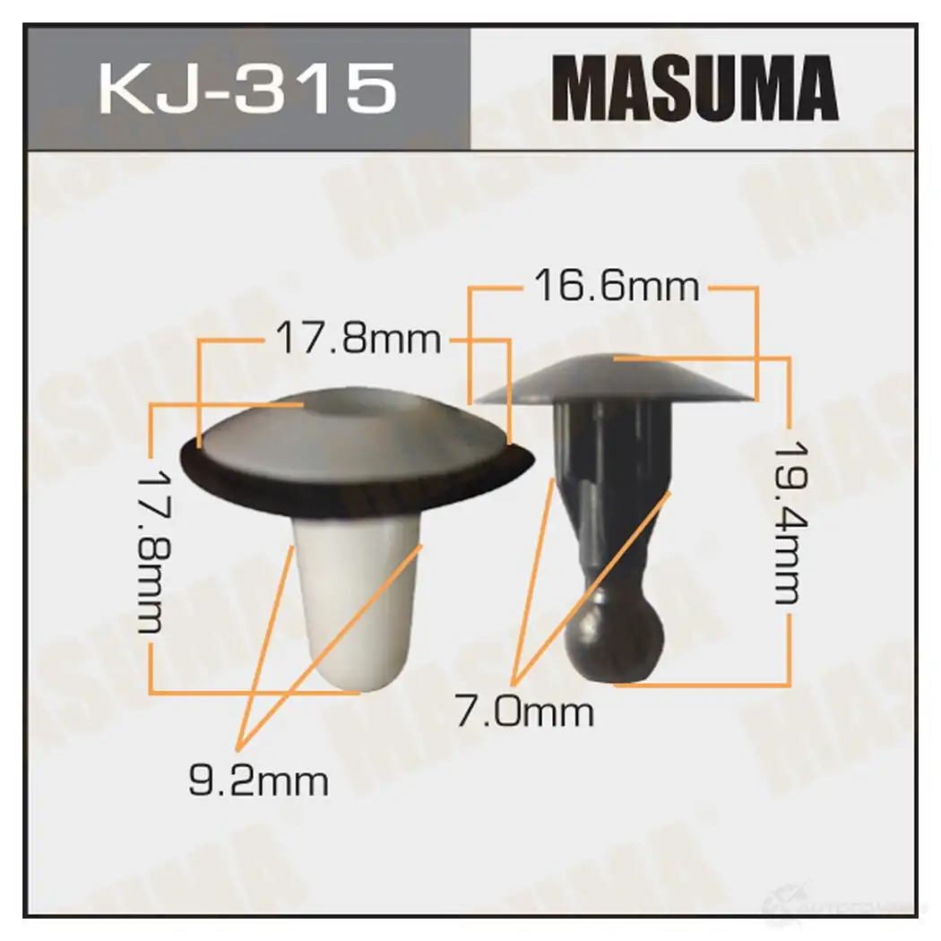Клипса пластиковая MASUMA KJ-315 C IHLQQ 1422887044