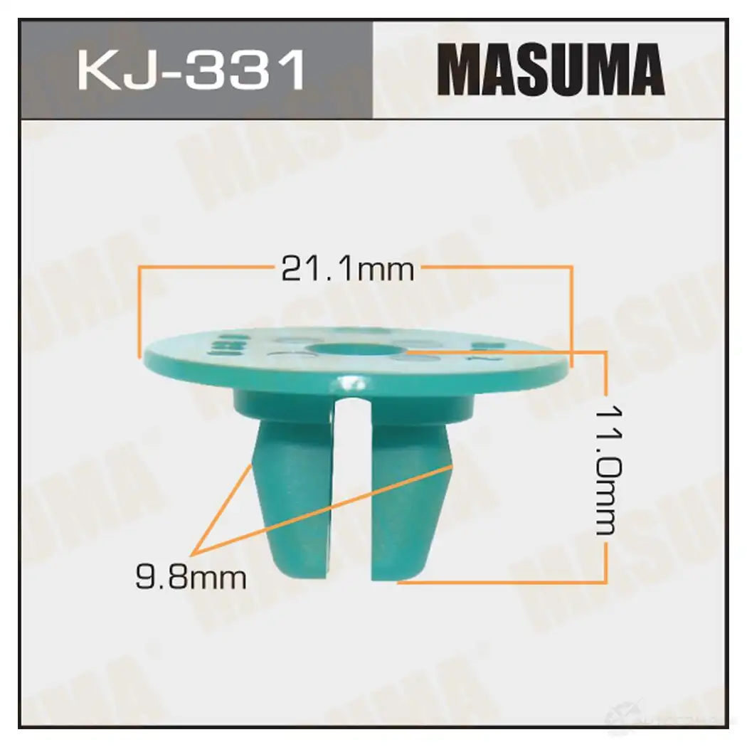 Клипса пластиковая MASUMA QEYU 7TT 1422887043 KJ-331