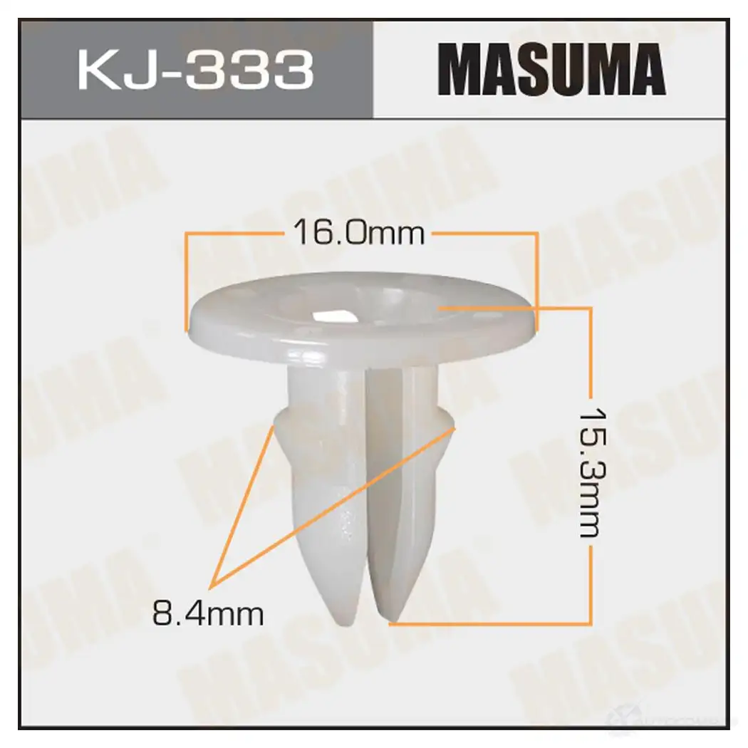 Клипса пластиковая MASUMA 1422887041 KJ-333 UL1QE O4