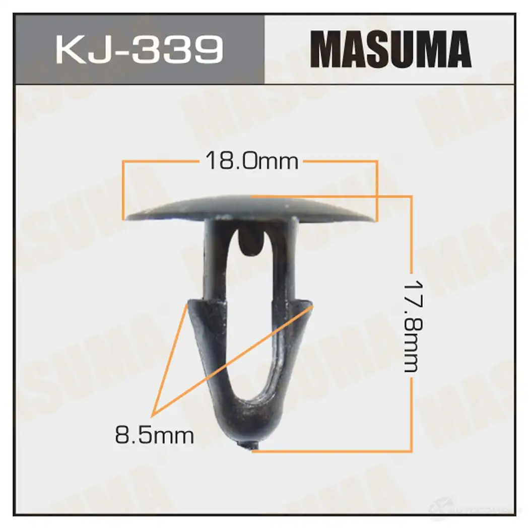 Клипса пластиковая MASUMA LDNQ UH4 KJ-339 1422886055