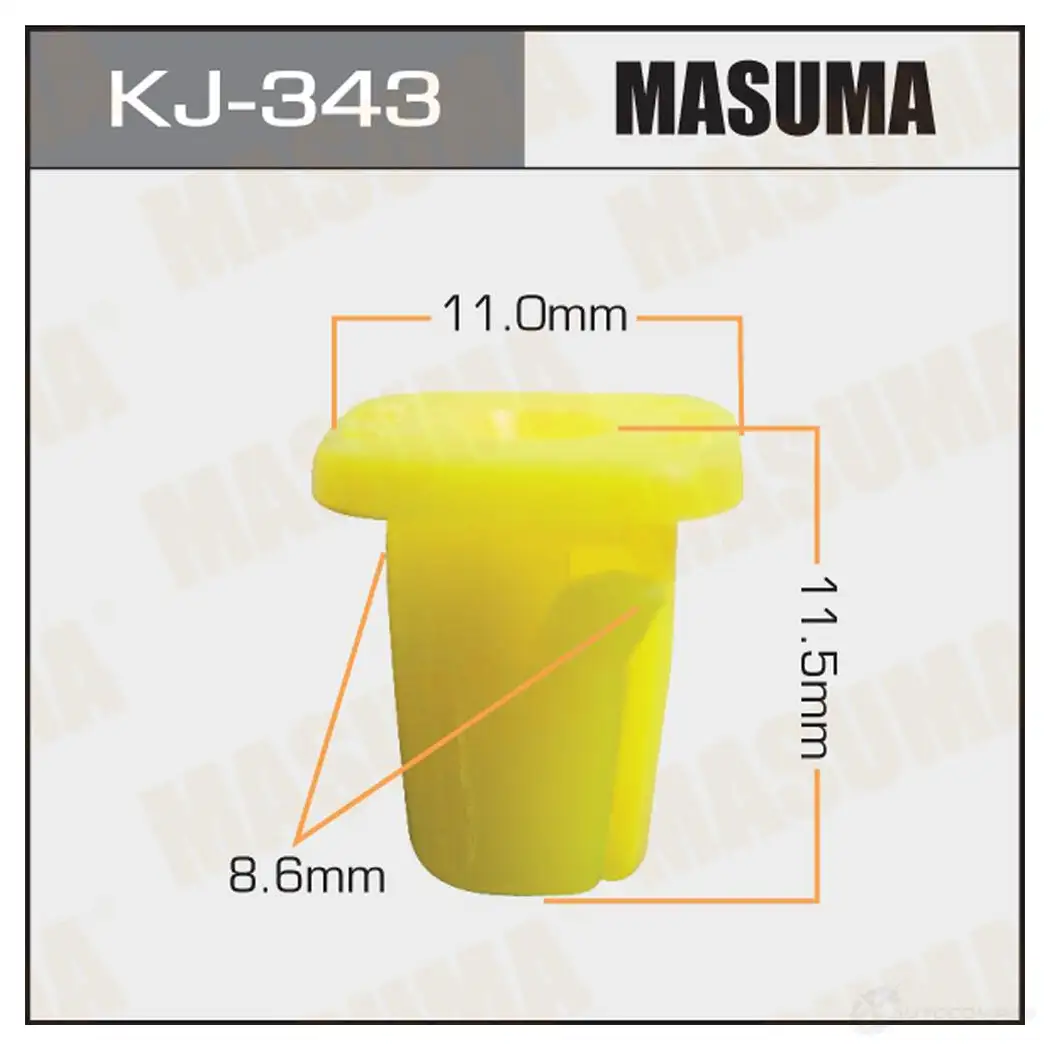 Клипса пластиковая MASUMA 1422887039 KJ-343 U224 O9N