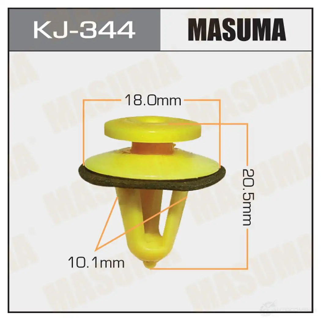 Клипса пластиковая MASUMA F9B EFB KJ-344 1422886052 изображение 0