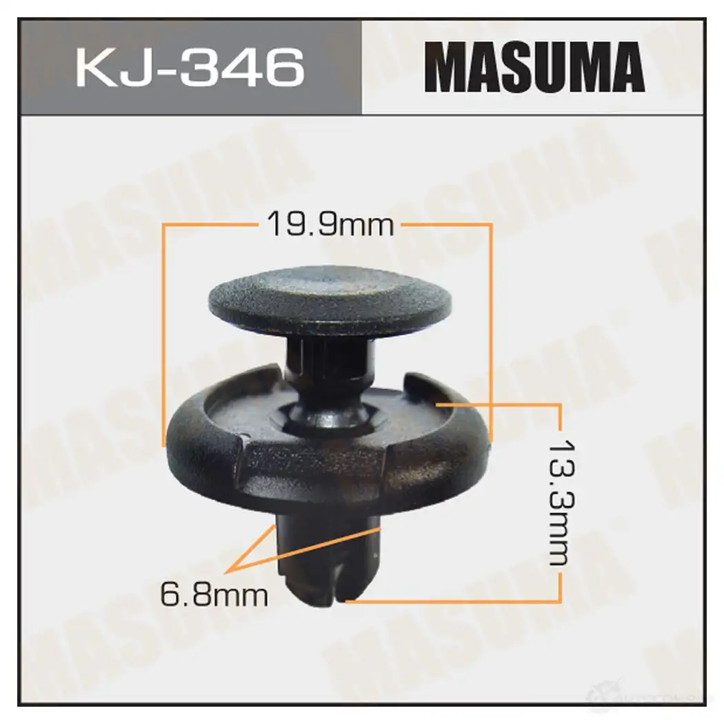 Клипса пластиковая MASUMA 1422886050 67E BPKJ KJ-346 изображение 0