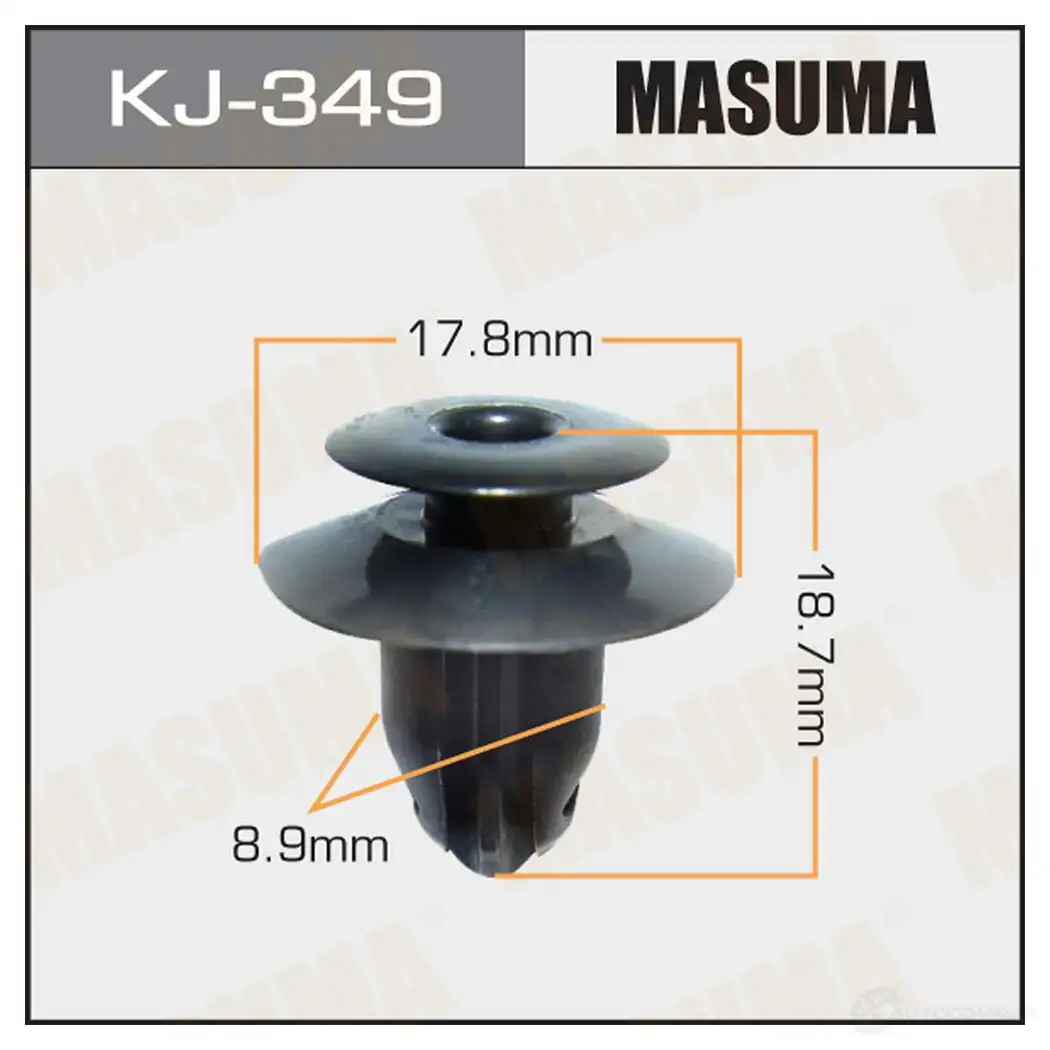 Клипса пластиковая MASUMA KJ-349 LP JA5L 1422886047