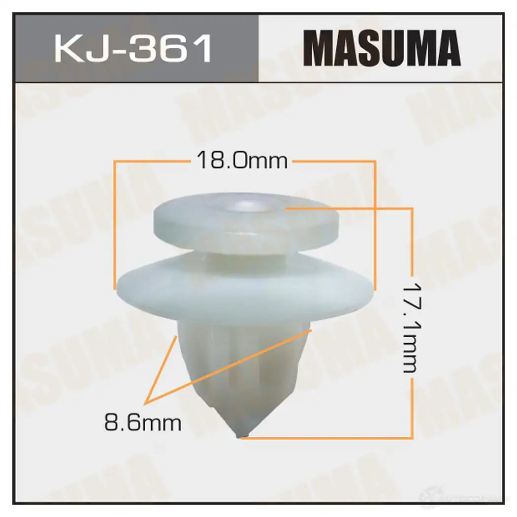 Клипса пластиковая MASUMA 9L N7P1 1422886079 KJ-361