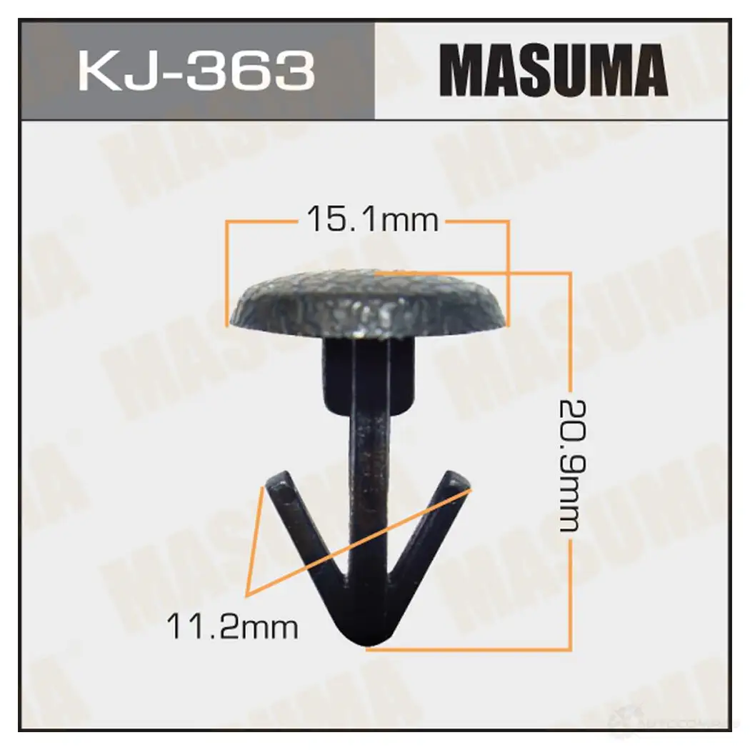 Клипса пластиковая MASUMA 427Z AA1 KJ-363 1422887017