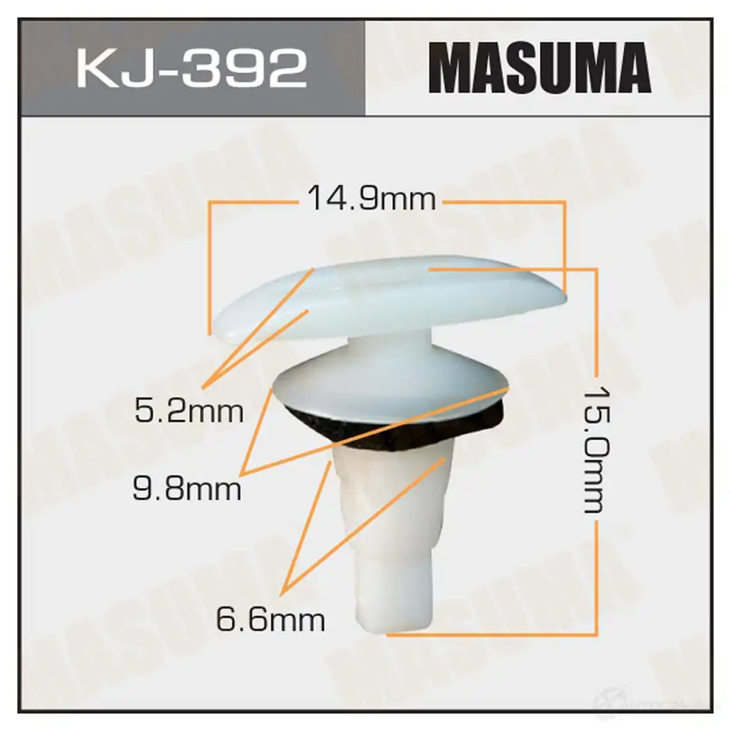 Клипса пластиковая MASUMA 1422886092 O 0VH5L KJ-392 изображение 0