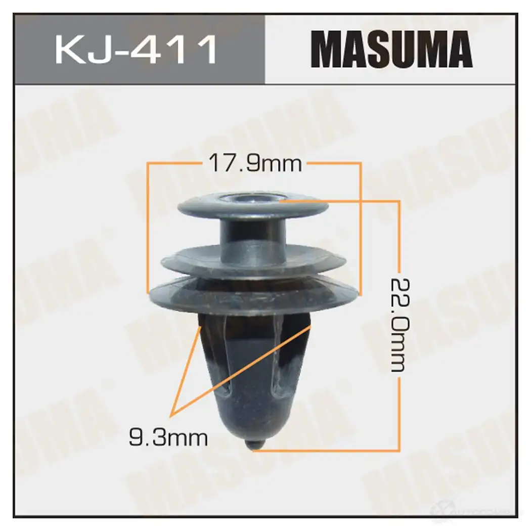 Клипса пластиковая MASUMA D 0TF5 1422886112 KJ-411