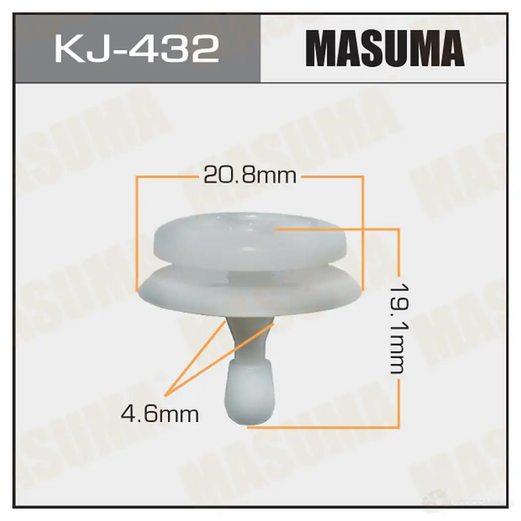 Клипса пластиковая MASUMA V1JQ K KJ-432 1422885977