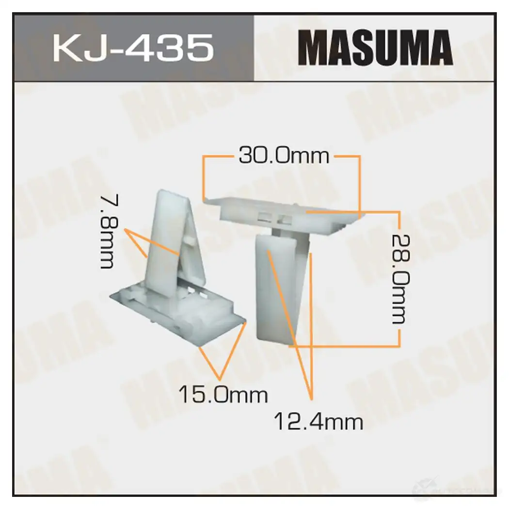 Клипса пластиковая MASUMA 1422885974 SX JALID KJ-435