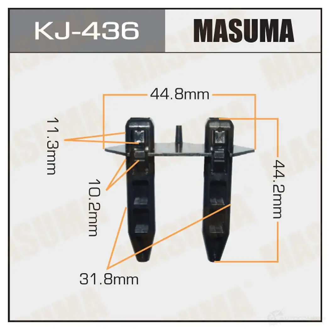 Клипса пластиковая MASUMA KJ-436 WM1J Q 1422885973