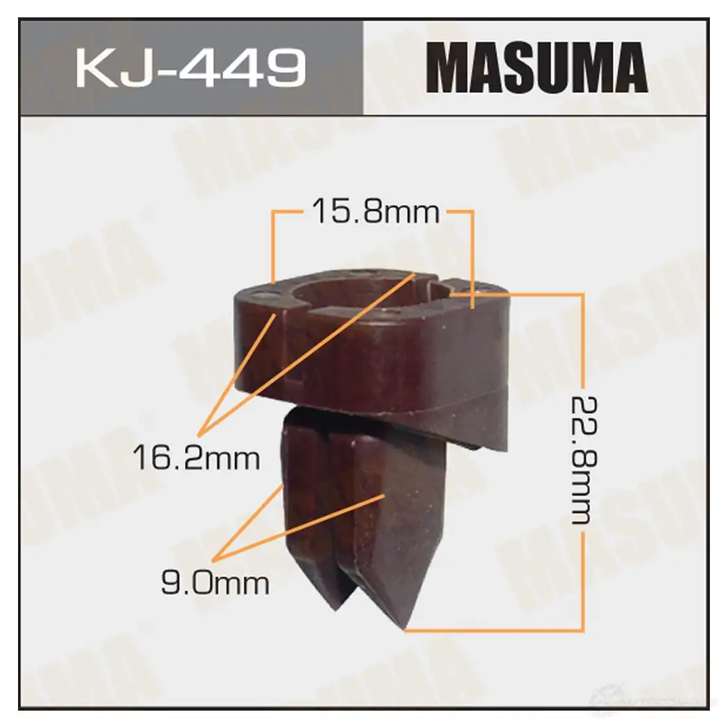 Клипса пластиковая MASUMA KJ-449 1422885962 A MMUG