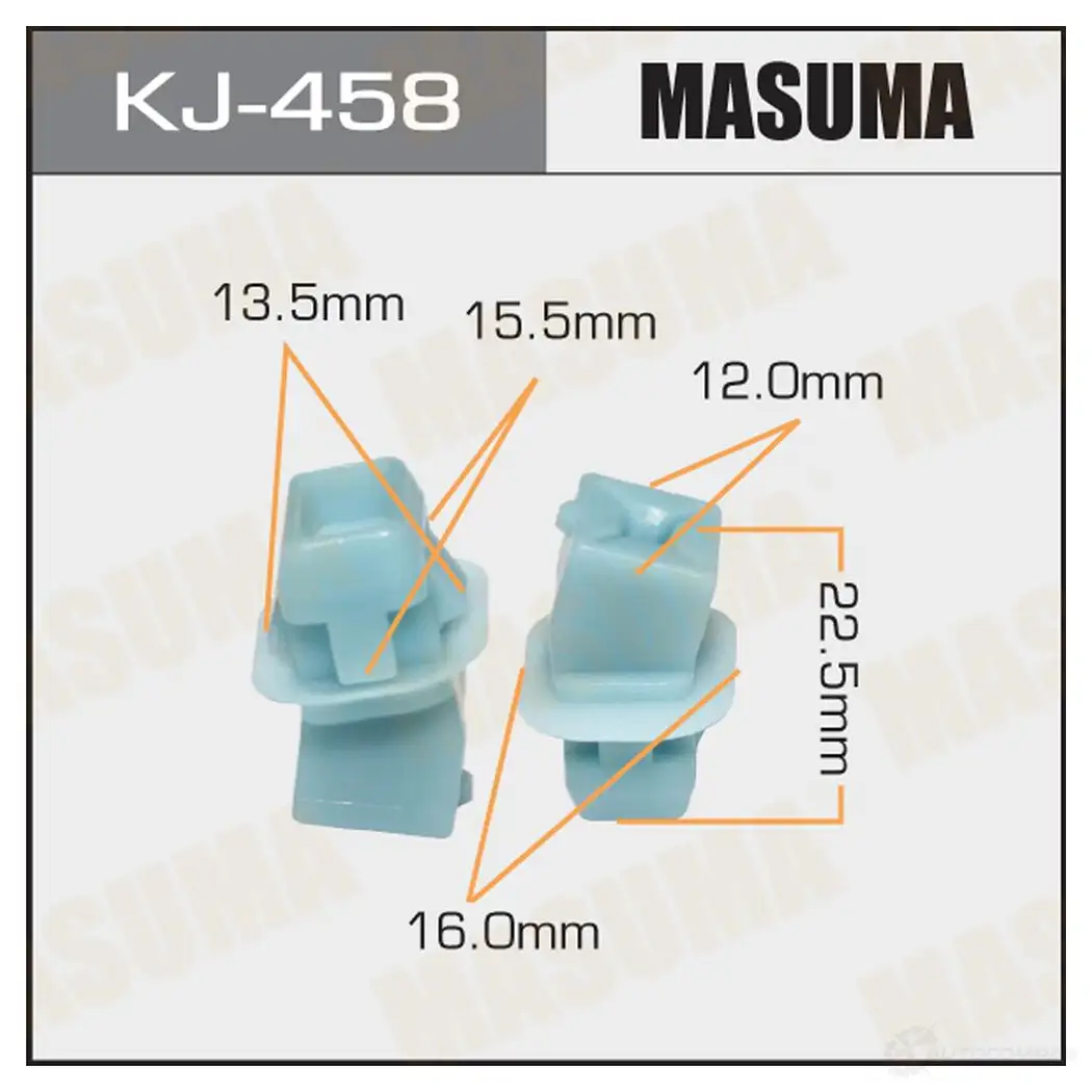 Клипса пластиковая MASUMA 1422885955 KJ-458 2VU YOMW