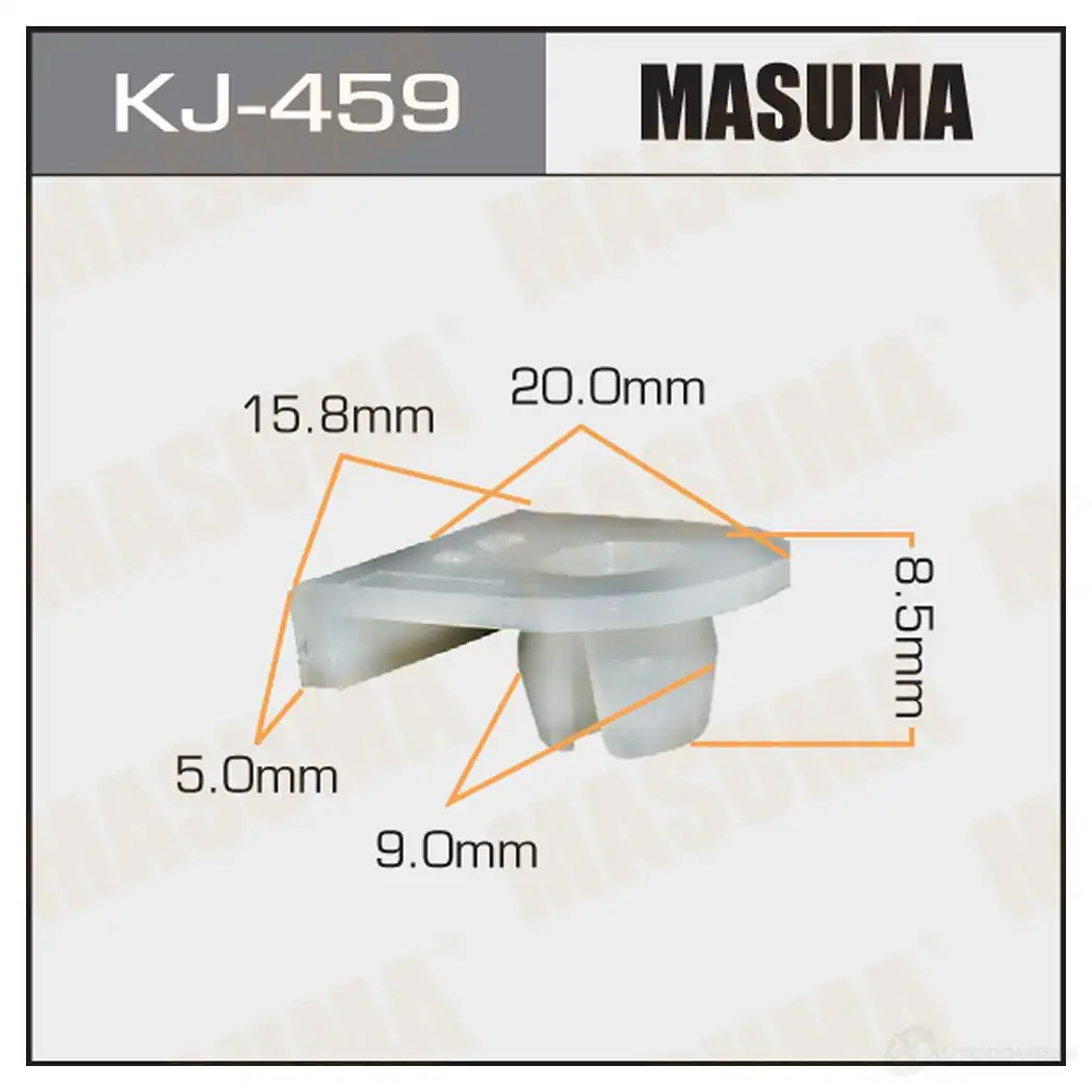 Клипса пластиковая MASUMA V18 WH KJ-459 1422885954