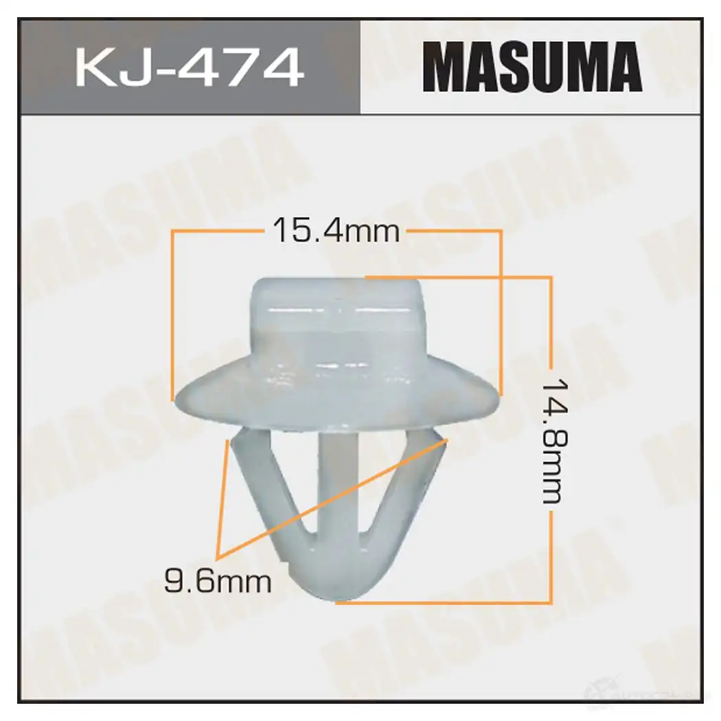 Клипса пластиковая MASUMA KJ-474 1422885803 YI3E 5