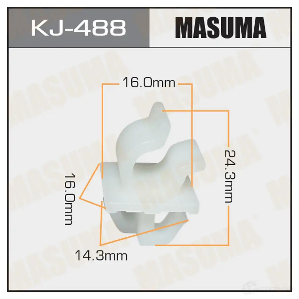 Клипса пластиковая MASUMA KJ-488 1422885790 F6FAB P4
