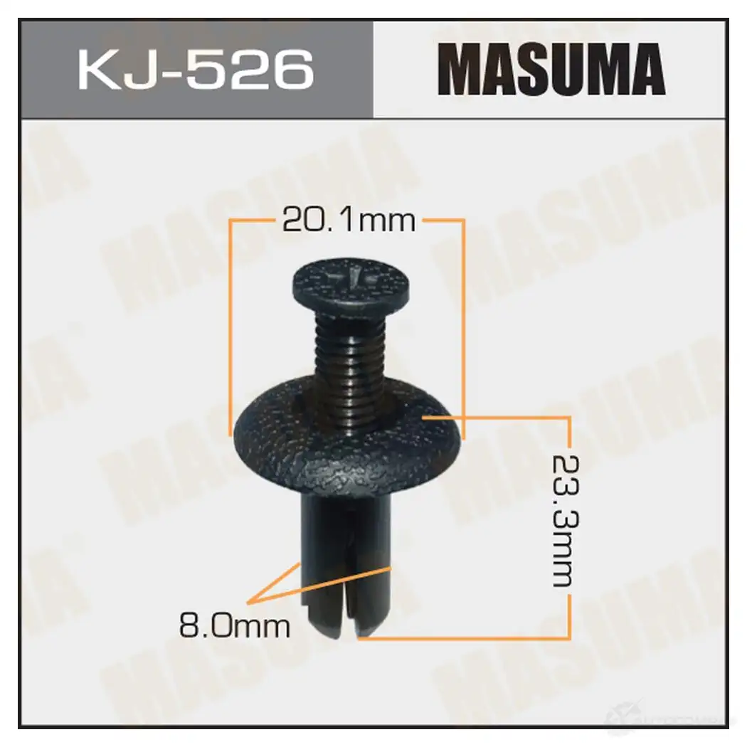 Клипса пластиковая MASUMA 4WCZP E2 KJ-526 1422885840