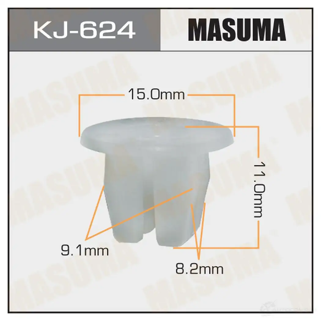 Клипса пластиковая MASUMA 8CP O1 KJ-624 1422885938