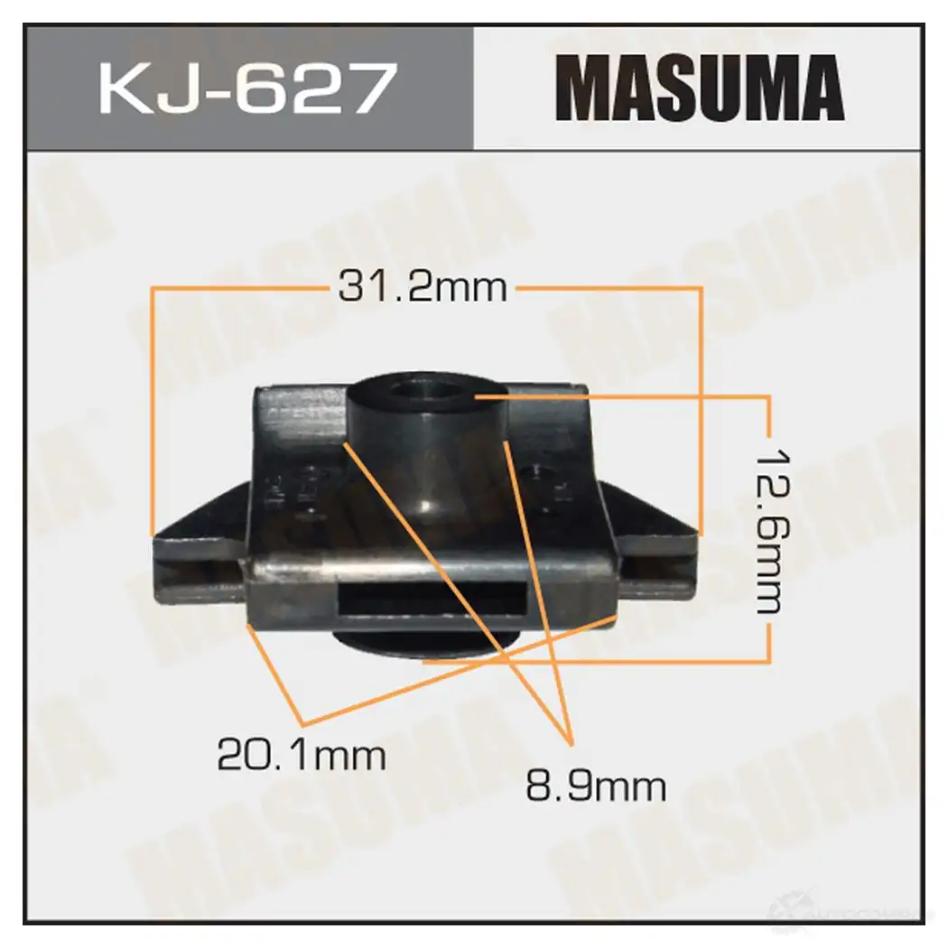 Клипса пластиковая MASUMA 1422885935 R EOOXJD KJ-627