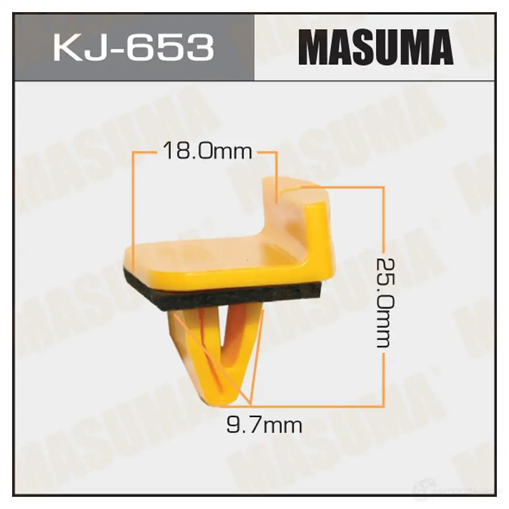 Клипса пластиковая MASUMA 8M VRA KJ-653 1422885915