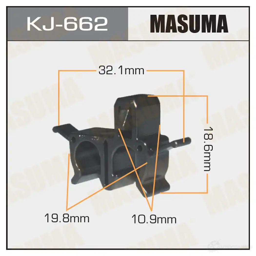 Клипса пластиковая MASUMA 1422885906 1OFS9 X KJ-662