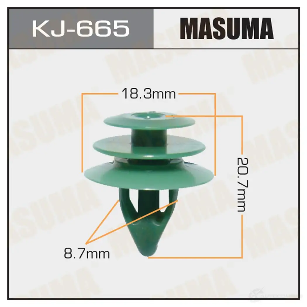 Клипса пластиковая MASUMA DVHV A KJ-665 1422885863