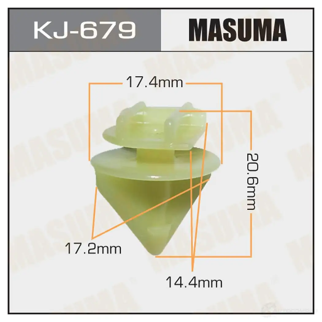 Клипса пластиковая MASUMA 7FE4X PH 1422885851 KJ-679