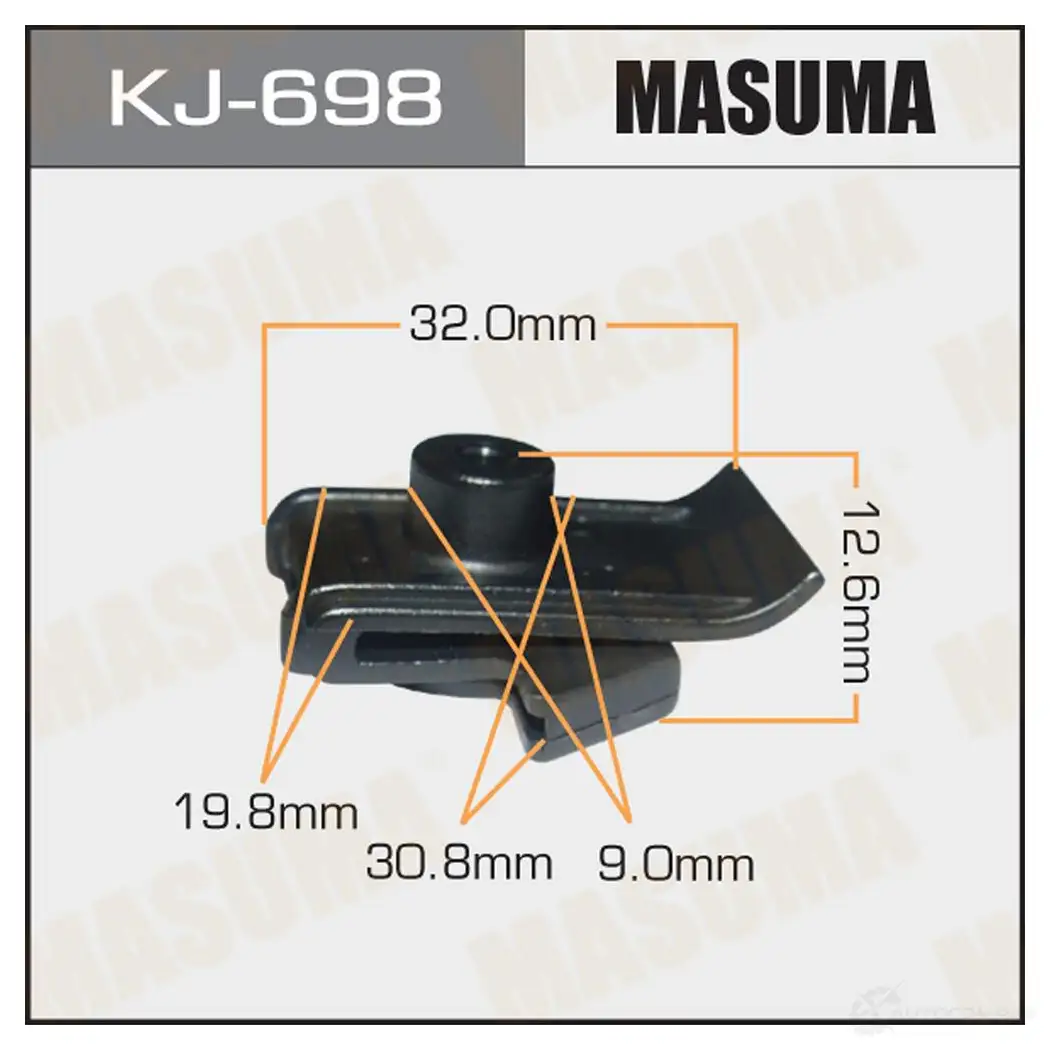 Клипса пластиковая MASUMA 1422887019 98 S88R7 KJ-698