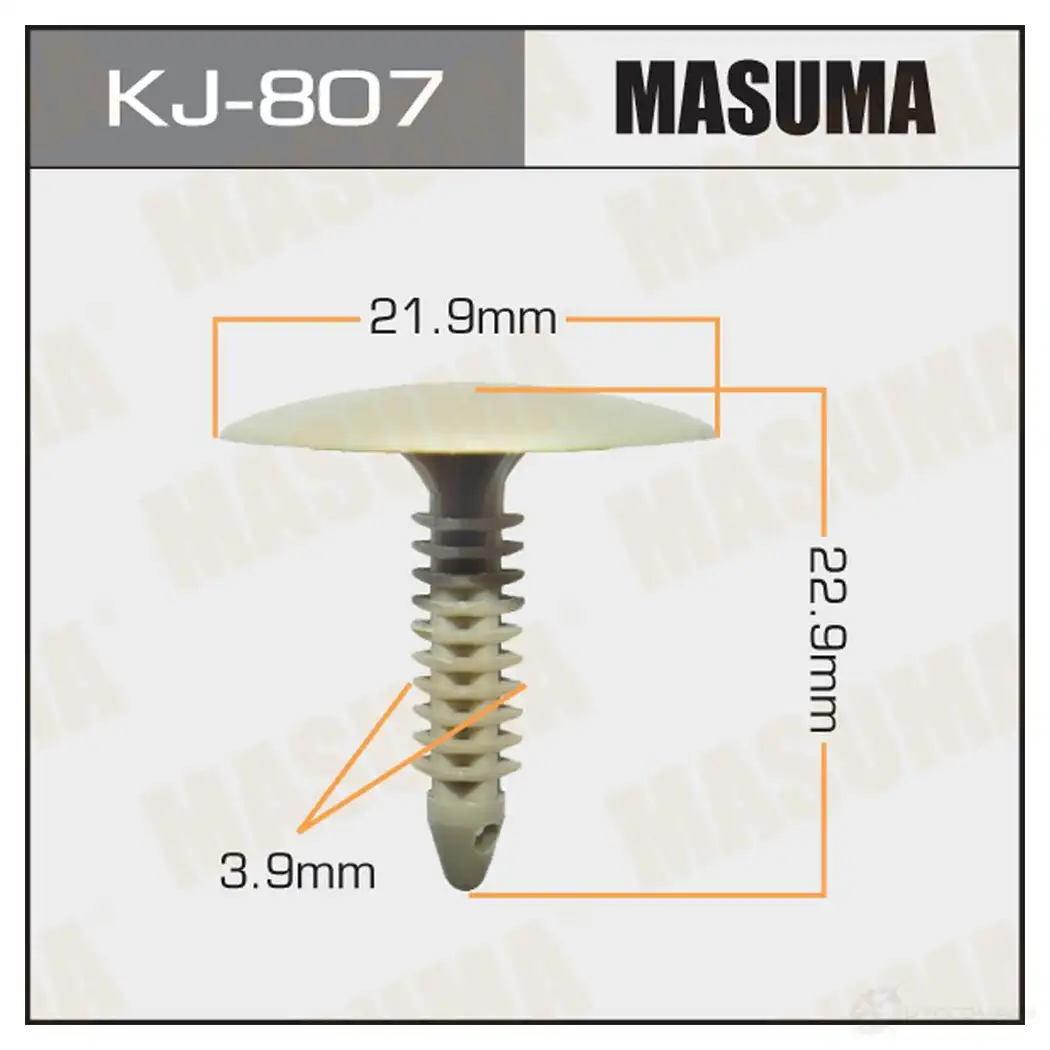 Клипса пластиковая MASUMA KJ-807 1422885864 VX7 QMAN
