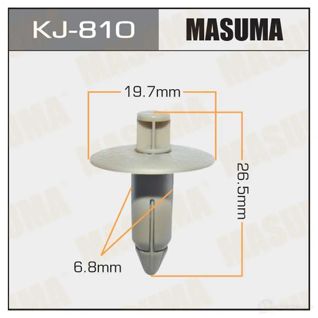 Клипса пластиковая MASUMA KJ-810 1422885900 YB QXBO