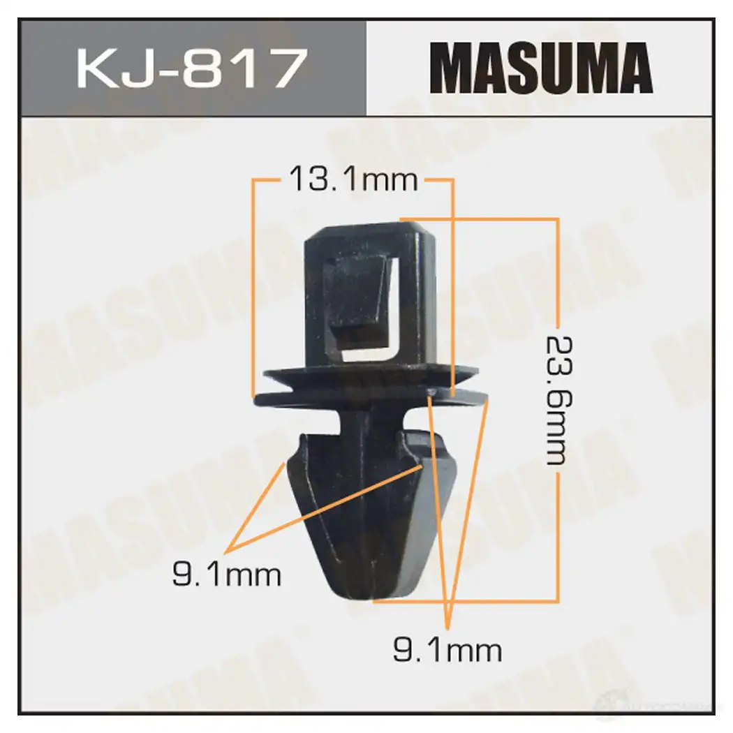 Клипса пластиковая MASUMA X TEEG 1422885894 KJ-817