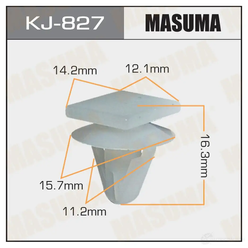 Клипса пластиковая MASUMA 1422885884 16SLE S6 KJ-827