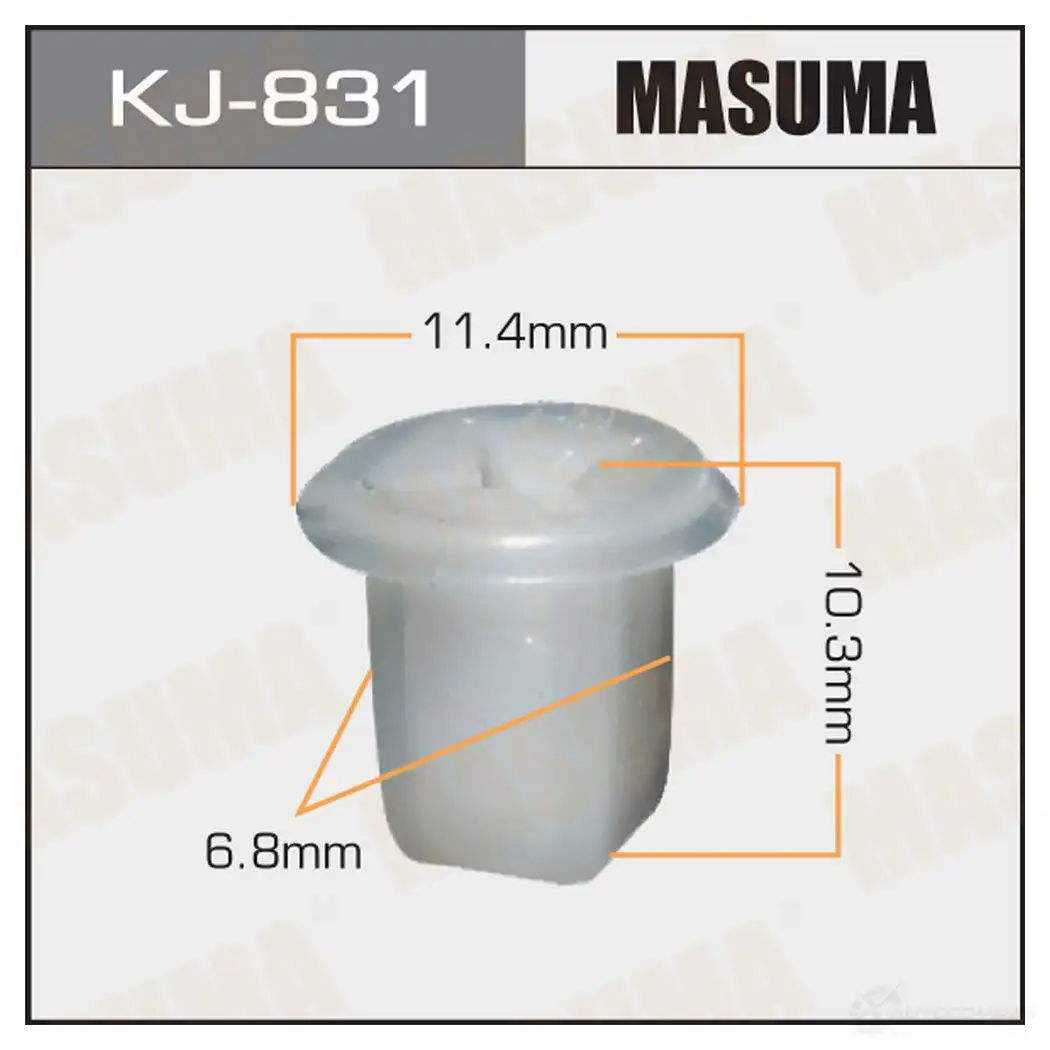 Клипса пластиковая MASUMA KJ-831 FEPIP W 1422886870