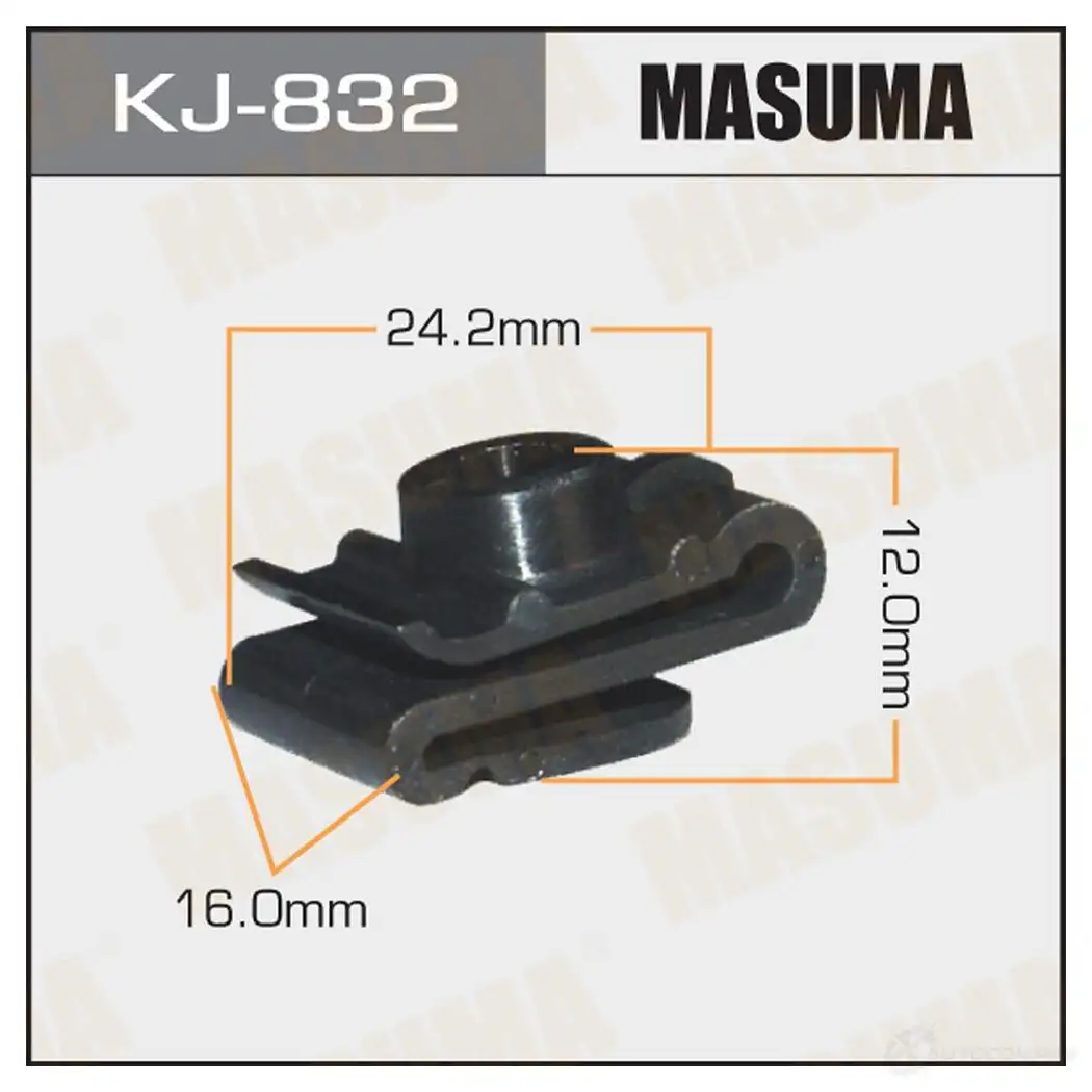 Клипса пластиковая MASUMA KJ-832 1422885784 25 P4YB