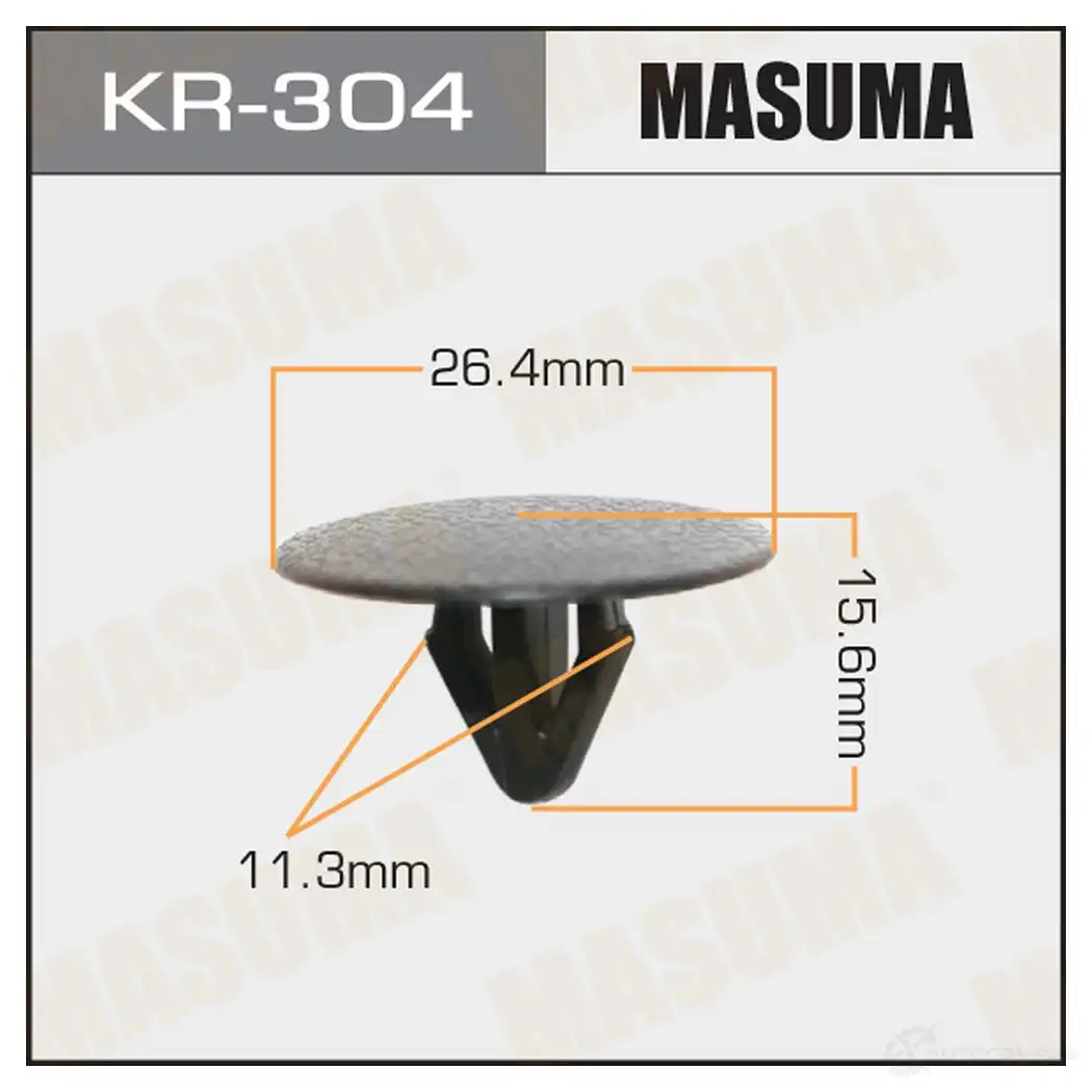 Клипса пластиковая MASUMA 1422885766 KR-304 YZB NY00