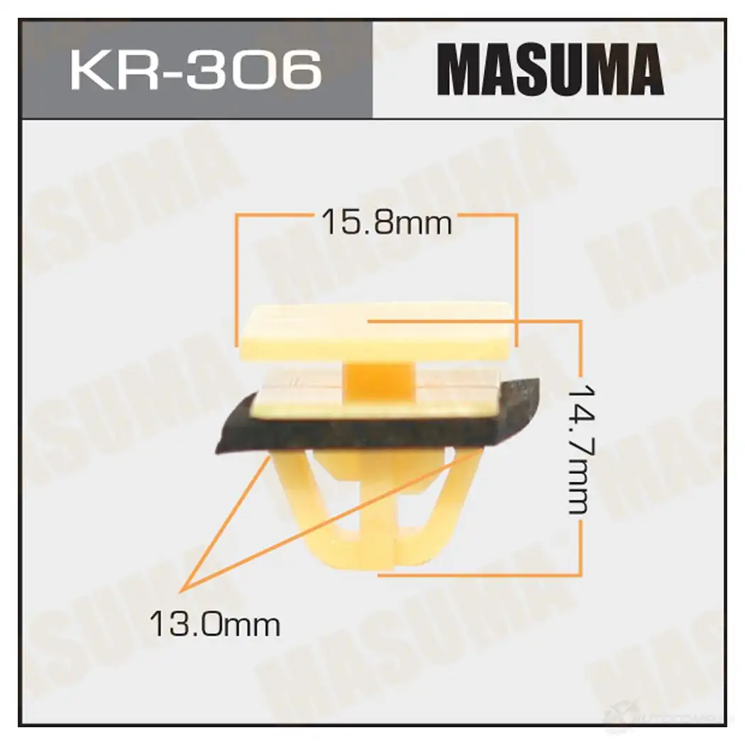 Клипса пластиковая MASUMA KR-306 10OH GT7 1422885765