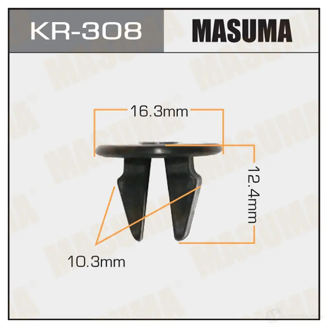 Клипса пластиковая MASUMA LTZX 3U 1422886953 KR-308