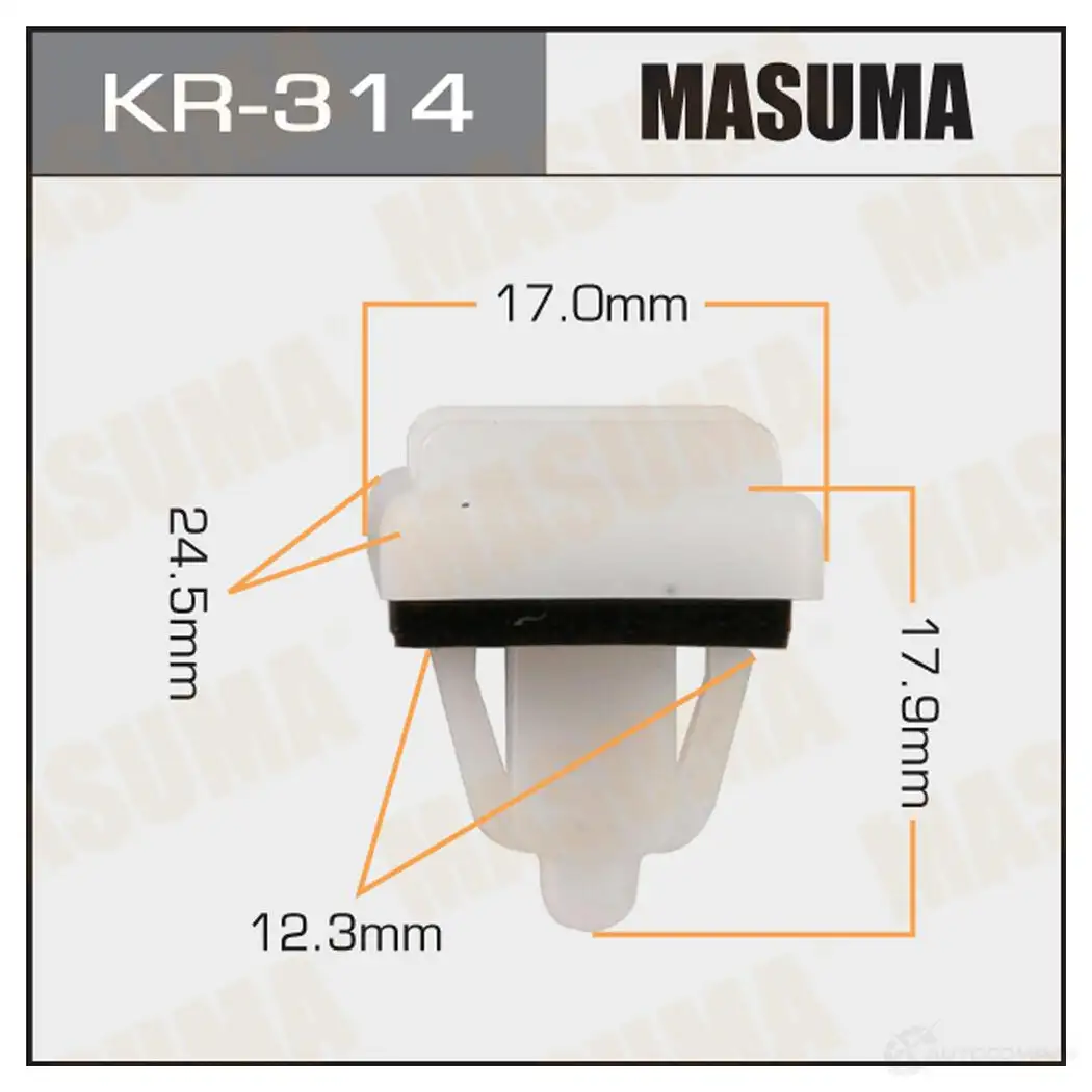 Клипса пластиковая MASUMA 1422885761 KR-314 LJ 3B1YH