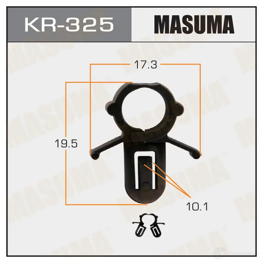Клипса пластиковая MASUMA SAIM7 M KR-325 1422885750